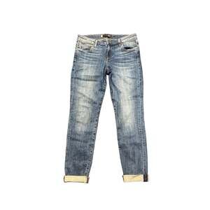 Kut from the Kloth Catherine Mid-Rise Boyfriend Jeans sz 4 coton